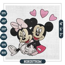 Mickey Minnie Mouse Valentine Day Couple Embroidery
