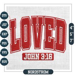 Love John 3:16 For God Valentine Embroidery