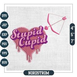 Stupid Cupid Bow Dripping Valentine Embroidery