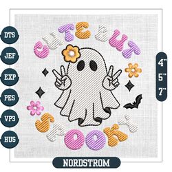 Cute But Spooky Halloween Ghost Embroidery