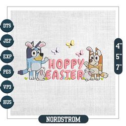 Hoppy Easter Bunny Bluey And Bingo Embroidery