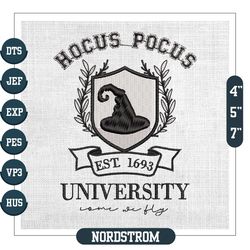 Hocus Pocus University Come We Fly Embroidery