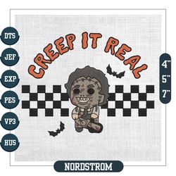 Creep It Real Chibi Leatherface Horror Halloween Embroidery