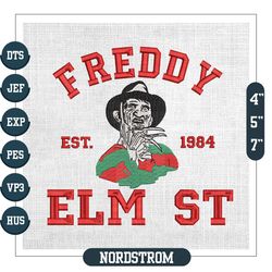 Freddy Krueger Elm Street Halloween Killer Embroidery