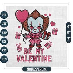 Be My Valentine Killer Pennywise Embroidery