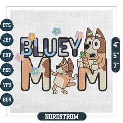 Bluey Mom Chilli Heeler Daisy Mother Day Embroidery