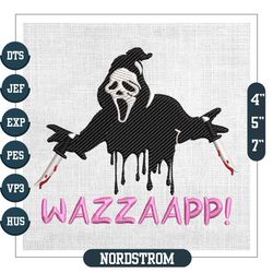 Wazzaapp Horror Killer Halloween Ghostface Embroidery
