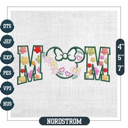 Mom Minnie Mouse Mother Day Floral Embroidery