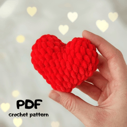 PATTERN Crochet Plush heart keychain pattern valentines gift amigurumi keychain pattern Easy crochet pattern