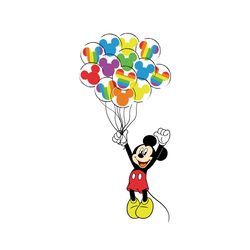 disney mickey mouse balloon lgbt pride svg