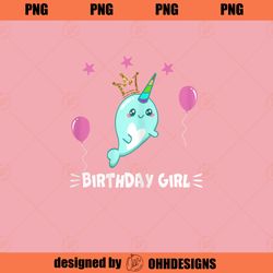 Cool Cute Narwhal balloons Girls Birthday Party Animal PNG Download