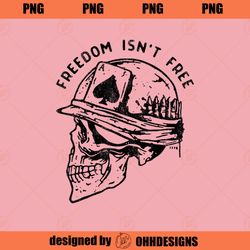 Freedom Isnt Free Skull Soldier Hat PNG Download