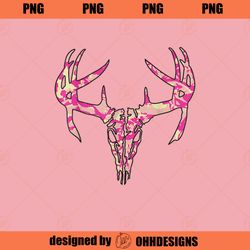 Deer Skull Pink Camo Redneck Girl  PNG Download