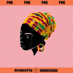 Funny Kente Cloth Head Wrap Gift For African American Women PNG Download