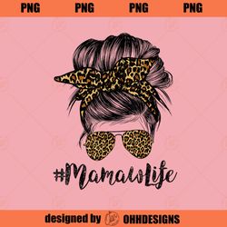 Mamaw Life Hair Bandana Glasses Leopard Print Mothers Day PNG Download