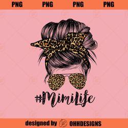 Mimi Life Hair Bandana Glasses Leopard Print Mothers Day PNG Download