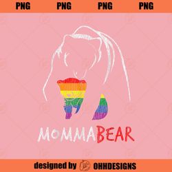 Vintage Rainbow Mama Bear Hug Love Support Parent Pride LGBT PNG Download