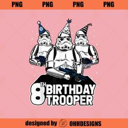 Star Wars Stormtrooper Party Hats Trio 8th Birthday Trooper PNG Download