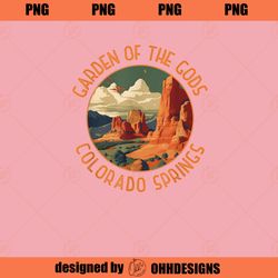 Garden of the Gods Colorado Springs Distressed Circle Ohh Design PNG Download