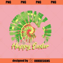 Happy Easter Tie Dye Ohh Designs PNG Download