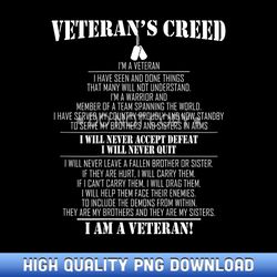 Veteran's creed I'm a veteran - Designer Series Sublimation Downloads - Design with Unparalleled Boldness