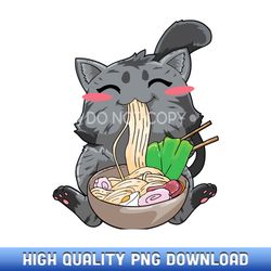 Cat Ramen Anime Kawaii Neko Gift Pullover Hoodie - High-Definition PNG Sublimation Designs - Spark Your Artistic Journey