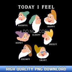 Disney Snow White And The Seven Dwarfs Expressions Today Premium - Sophisticated Sublimation Design Files