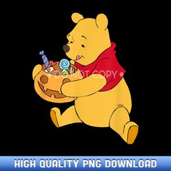 disney winnie the pooh halloween pumpkin candy bowl - instant access sublimation designs