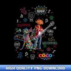 Disney and Pixaru2019s Coco Miguel and Dante Seize Your Moment - Ready-to-Print Sublimation PNG Graphics