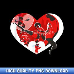Disney and Pixaru2019s The Incredibles Family Valentineu2019s Day - High-Definition PNG Sublimation Designs
