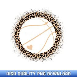 cute basketball leopard print women girls basketball lover - bespoke sublimation digital files