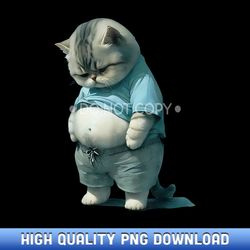 Funny Fat Cat Art Design Fat Kitten Cat Lover - Boutique Sublimation Download Collection