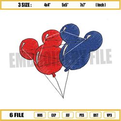 mickey mouse balloon embroidery png