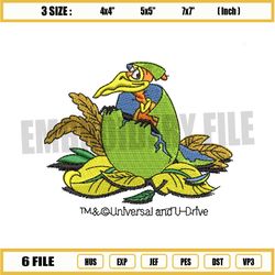baby dinosaur petrie egg embroidery png