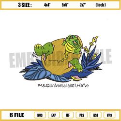 spike baby dinosaur egg embroidery png