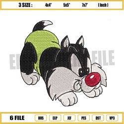 sylvester pussy cat jr baby embroidery
