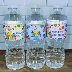 sesame street inspired water bottle labels, water bottle wrap, sesame street  birthday labels, sesame street favors