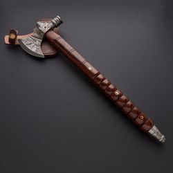 handmade ragnar axe, viking forged carbon steel axe, hatchet wood shaft, multi purpose axe, axe with sheath best birthda