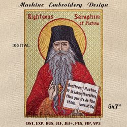 Father Seraphim Rose of Platina embroidery design