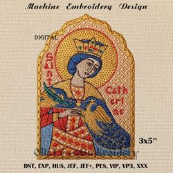 Saint Catherine of Alexandria embroidery design