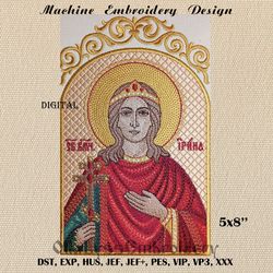 Saint Irene embroidery design