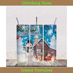 christmas tumbler santa clause with children png