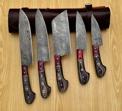 Premium Damascus Chef Knife Set - 5-Piece Mastercrafted Collection