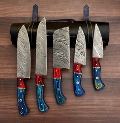 Professional Damascus Chef Knife Set - 5 Essential Tools