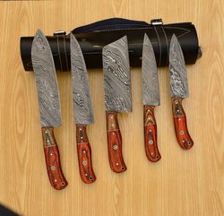 Luxury Damascus Chef Knife Set - Complete 5-Piece Collection