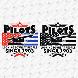 Pilots Looking Down At People Airplane Aviator DIY Shirt Graphic Cricut SVG Cut File
