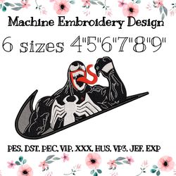 nike embroidery design Venom swoosh