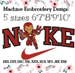 Nike embroidery design iron man hand