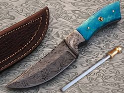 Handmade Damascus, Hunting Knife, Skinner Knife, Damascus Steel knife, Groomsmen Gifts, Wedding Gift, Christmas Gift