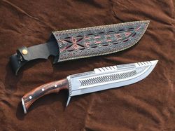 Personalized Custom made D2  Steel High Polish Crocodile Dundee Bowie Rambo knife fathers day gift, Gift for hi